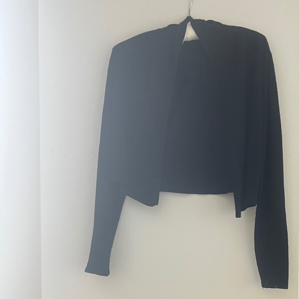 Rebecca Taylor Black Cashmere Open Sweater